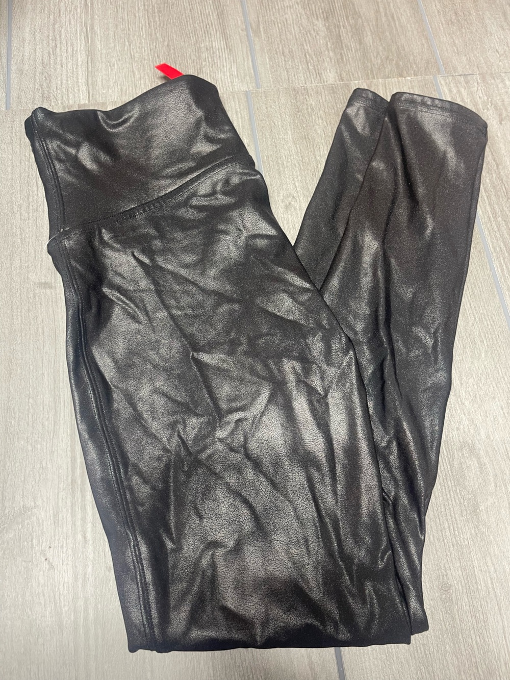 SPANX Glossy Black High-Rise Leggings